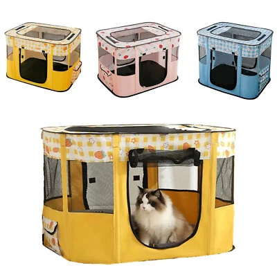 Portable Dog Playpen Pop up Pet Cat Tent Playground Folding Exercise Tent House