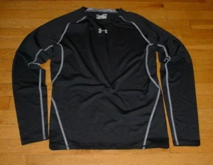Under Armour Heat Gear Armour Compression Long Sleeve Shirt Black/steel Men XL - Picture 1 of 3
