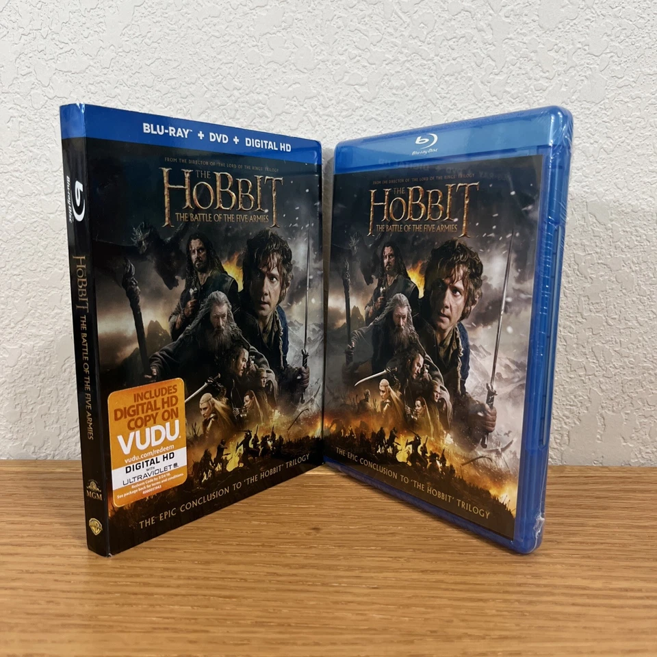 Hobbit: Battle of Five Armies (Blu-ray/DVD/Digital, 2015) with Slipcover SEALED! - Image 1 of 4