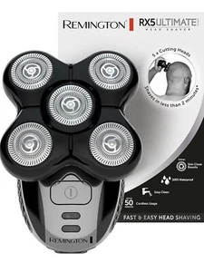 Remington XR1501 Herren Glatzen-Rasierer 5 Scherköpfe, glattes Rasurergebnis - Bild 1 von 7