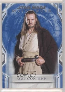 2018 Topps Star Wars Masterwork Blue Qui-Gon Jinn #4 1j8 - Picture 1 of 3