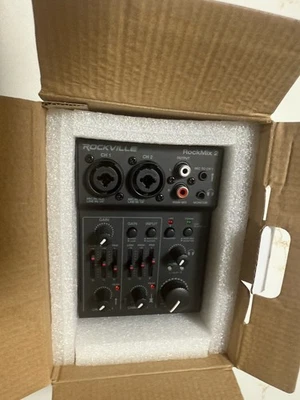 Rockville RockMix 2 Channel Mic/Instrument Pro Recording Mixer - Image 1 of 4