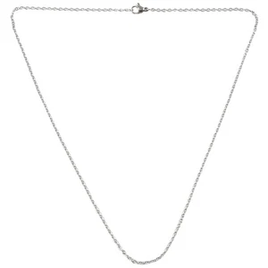 Schmuck Damen Kette, Edelstahl "O" Halskette, Silber - 2 mm breit - 508557 - Bild 1 von 9
