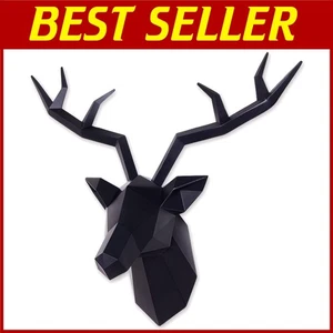 Geometrische Hirschkopf Wandskulptur 19x17 cm - Bild 1 von 8
