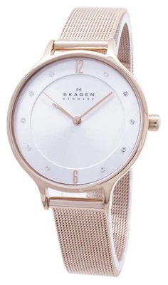Reloj de vestir Skagen Anita con esfera plateada de acero inoxidable SKW2151 para mujer y mujer Foto 1 de 3