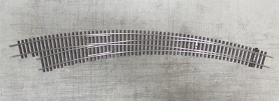 SHINOHARA NICKLE/SILVER #7-1/2 LH CURVED SWITCH TURNOUT CODE 83 HO SCALE(LOT 290 - Image 1 of 2