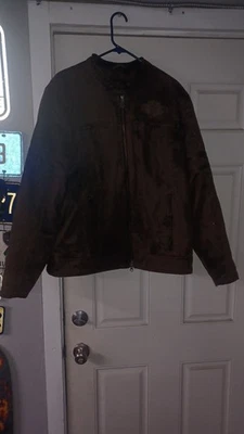 Harley Davidson 棉混纺夹克男式 XL 发动机复古轰炸机 98564-15VM — 第 1/4 张图片