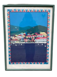 Arte isleño enmarcado con impresión firmada de St. Thomas Impressions - Imagen 1 de 5