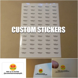 Individuelle kleine Aufkleber transparent 65 auf einem Blatt Ihr Logo oder Social Media - Bild 1 von 10