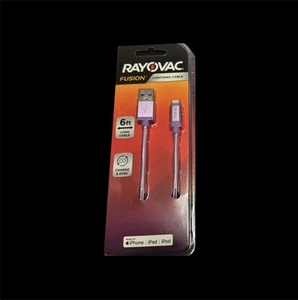 *NEW* RAYOVAC Fusion 6Ft USB Data Sync Charging Cable For iPhone iPad iPod - Picture 1 of 2