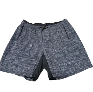 Pantalones Cortos de Entrenamiento para Correr Lululemon 7" Forrados Tinte Espacial Negro Gris Para Hombre Talla XL - Imagen 1 de 7