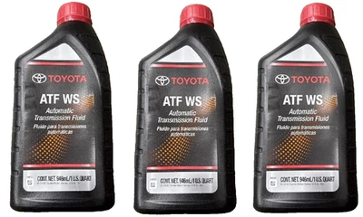 3x Toyota 00289-ATF WS Automatic Transmission Fluid Quart each Foto 1 de 2