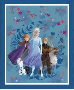 Frozen II Friends Forever Fabric Quilt Panel Wall Hanging 44”x36” - Picture 1 of 2