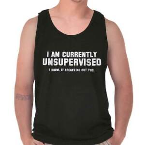Currently Unsupervised Funny Adulting Drink Adult Tank Top Sleeveless T-Shirt