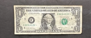fancy serial lower numbers star note E02312132* - Picture 1 of 8