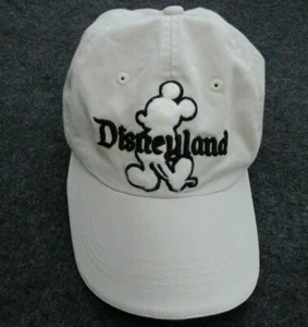 Vintage Disneyland Cap Boys Large Beige 100% Cotton Embroidered Mickey Strapback - Picture 1 of 9