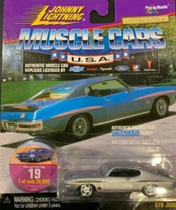 PONTIAC GTO JUDGE 1971 SILVER 1/64 JOHNNY LIGHTNING MUSCLE CARS U.S.A. 1/20,000 - Picture 1 of 3