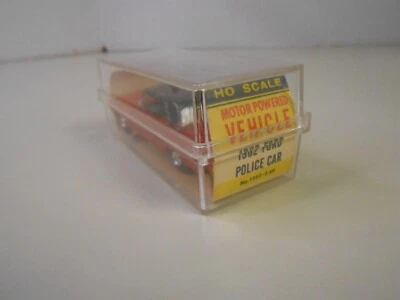 Vintage Aurora 1552 Vibrator Red 1962 Ford Police Slot Car in Original Case - Image 1 of 4