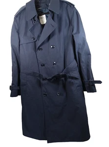 Defender Collection Dark Blue Trench Jacket Made in USA 44R with Removable Liner - Picture 1 of 17