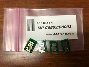 4 x Toner Chip for Ricoh Aficio MP C6502, MP C8002 (842083 ~ 842084) Refill - Afbeelding 1 van 2