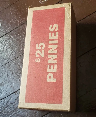 $25fv FULL BOX Loomis/Brinks 50 rolls Mixed Lincoln Cents UNSEARCHED Pennies Cover