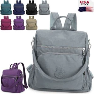 Women Anti-Theft Backpack Waterproof Rucksack Travel School Shoulder Bag Purse - Picture 1 of 20