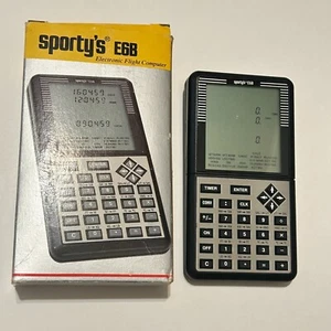 Sporty’s Electronic E6B Flight Computer Calculator Case Manual Box Tested Works - Picture 1 of 8