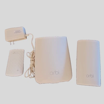 Netgear Orbi Satellite Model RBR20 RBW30 RE220 AC750 WiFi Extend Router 4pc Set - Image 1 of 4