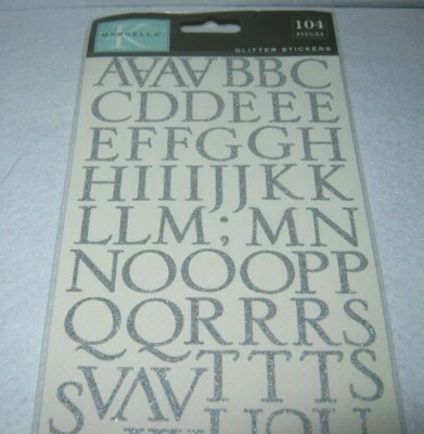 K & Co. - Pegatinas Marcella - Boda Plata Brillo Alfabeto - Nuevas  Foto 1 de 3