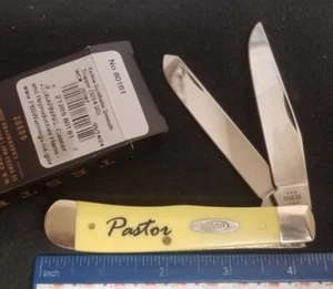 Case XX 3254 Trapper Knife, 2024, Yellow Composite, Engraved Handles, 80161 - Picture 1 of 4