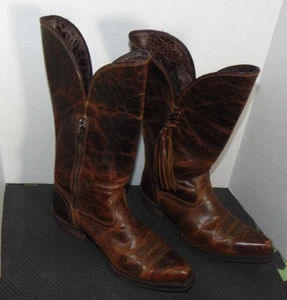 Botas de Vaquero Ariat Para Mujer Marrón Cremallera Borla Estilo 10014126 Talla 7 B - Imagen 1 de 13