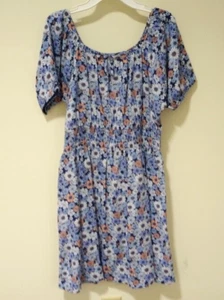 NWT Sugar & Jade Floral Elasic Smocked Waist Dress Girl's Size 16-18 - Picture 1 of 2