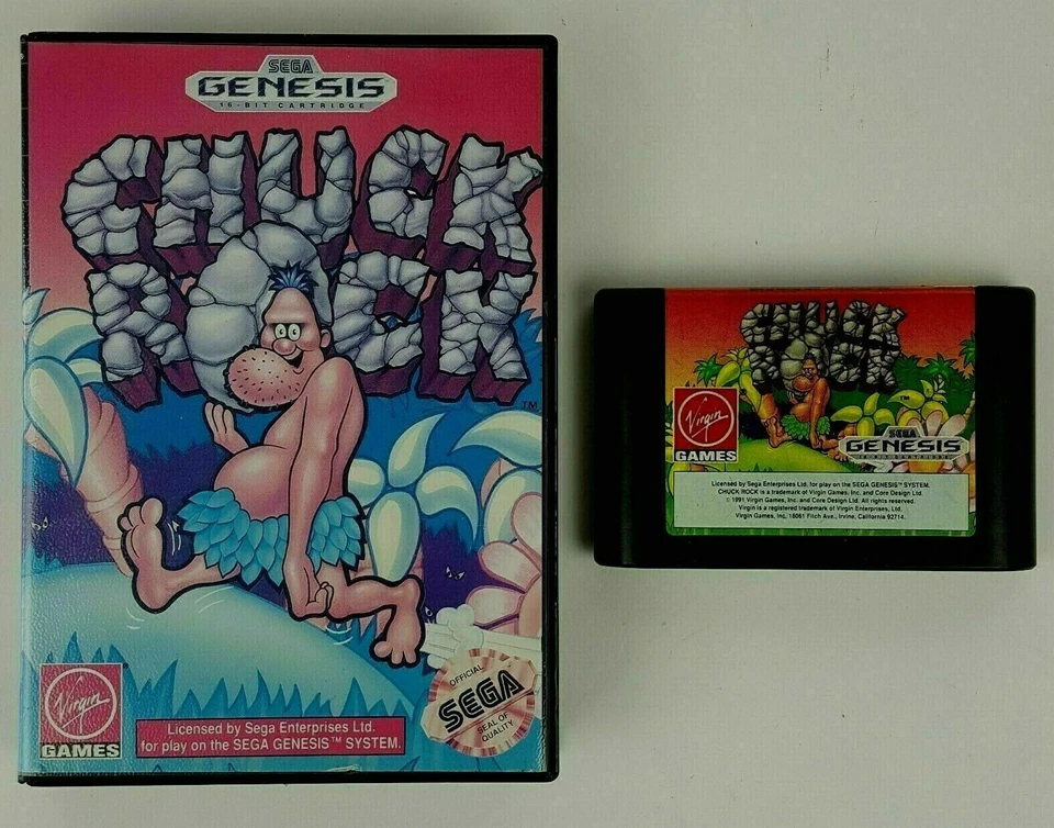 CHUCK ROCK for SEGA GENESIS RARE & HARD TO FIND - Image 1 of 1