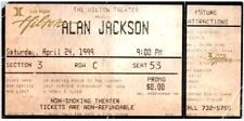 Vintage Alan Jackson Ticket Stub April 24 1999 Las Vegas California