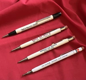 Autopoint Vintage Mechanical 1940/1950? Advertising Pencils w/ Lead Inside VGC - Picture 1 of 2