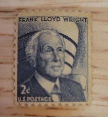 Frank Lloyd Wright 1965 2 Cent Stamp RARE. MINT CONDITION. WITH GUM. - Image 1 of 2