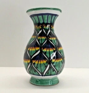 Hand Painted Talavera Libre Deplomo Moc Mexican G.L. Art Pottery Vase - Picture 1 of 6