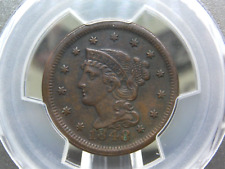 1848 Braided Hair Large Cent Penny 1c Pcgs Xf45 #436 Ecc&C, Inc.