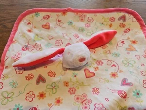 Ollie's Place Pink Bunny Rabbit Comforter Plush Security Blanket Satin Lovey - Picture 1 of 4