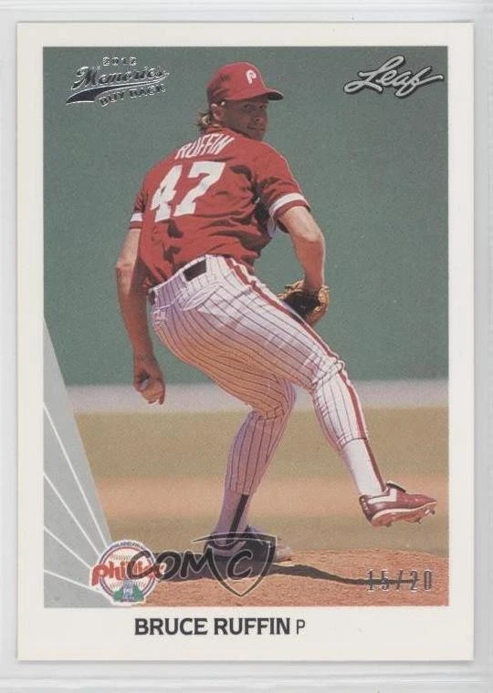 2012 Leaf Memories 1990 Leaf Buyback Silver Foil /20 Bruce Ruffin #151 - Image 1 of 2