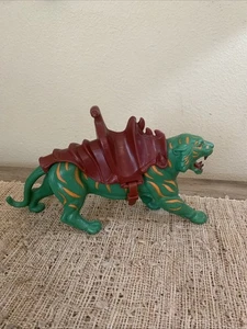 Vintage MOTU Battle Cat Green Tiger Saddle Figure He-Man Masters Universe 1983 - Picture 1 of 6