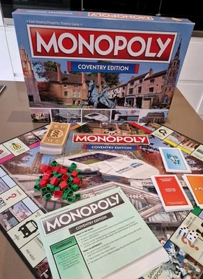 Monopoly Property Trading Family Board Game Coventry Edition CBS Arena Sky Blues - Image 1 of 4