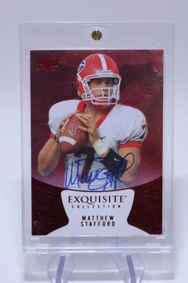 2014 Exquisite, Matthew Stafford, SP 3/7 Red, AUTO (On Card) - Image 1 of 4