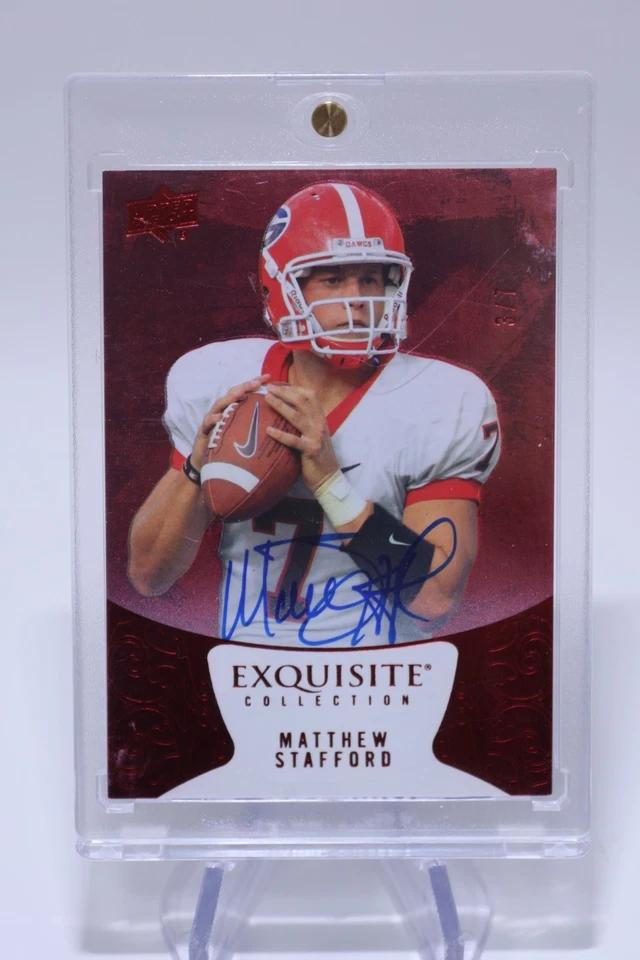 2014 Exquisite, Matthew Stafford, SP 3/7 Red, AUTO (On Card) - Image 1 of 4