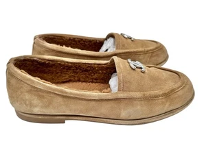 Chanel Mocasines Gamuza Talla 40.5 Zapatilla Mocasín Beige Piel de Oveja - Imagen 1 de 9