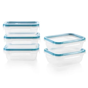 Total Solution Juego de 5 contenedores de almacenamiento de alimentos de plástico (3 tazas), a prueba de fugas... - Imagen 1 de 5