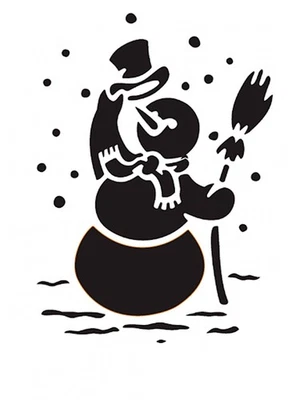Snowman Mystical Fairy Tale Home Decor Reusable Stencil - StencilAir - Image 1 of 4