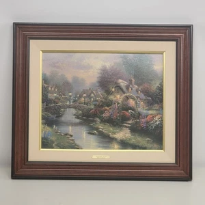 Thomas Kinkade Lamplight Bridge Ltd Edit Canvas 20x16 Hand-Highlighted 259/2950 - Picture 1 of 20