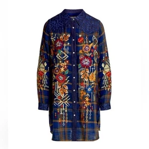 Johnny Was Olivia Western Shirt Tunic Dress Sz XL - Picture 1 of 13