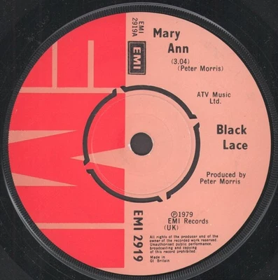 Black Lace (Party/Pop Group) Mary Ann 7" vinyl UK Emi 1979 four prong label - Image 1 of 2